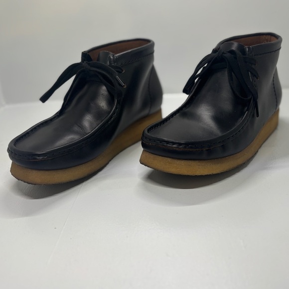Clarks Wallabee Boots Black men’s size 8 - Picture 1 of 6